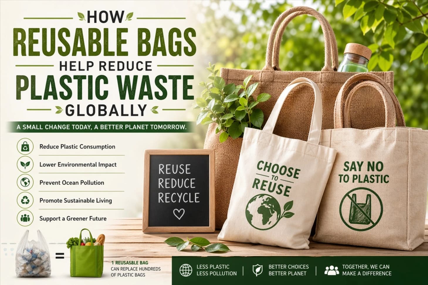 How Reusable Bags Help Reduce Plastic Waste Globally