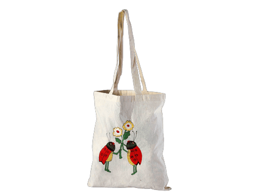 Long Handle Cotton Calico bag