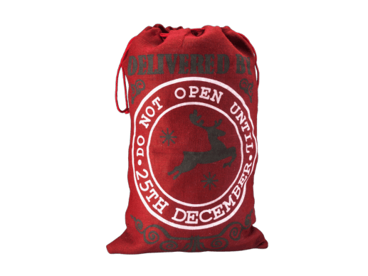 Eco-Friendly Xmas Jute Drawstring Bag