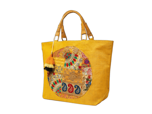 Yellow Jute Fashion bag 100% biodegradable