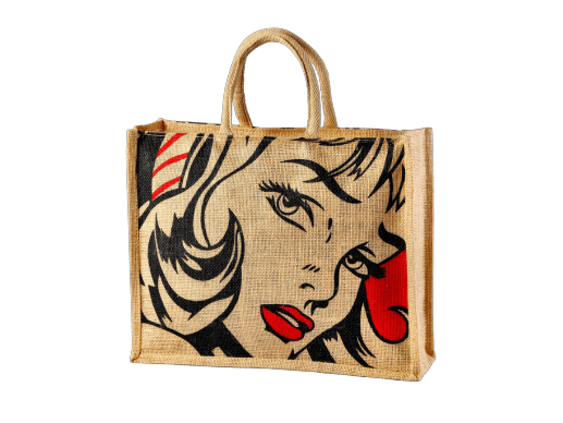 Natural Jute Grocery bag with padded handle