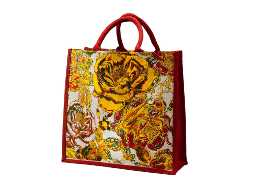 Jute Shopping bag with gorgeous print