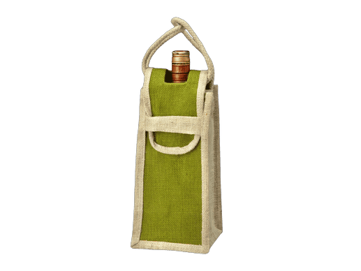 Single Bottle, Green Wine bag