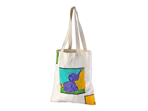 Hand-Painted Cotton Calico bag