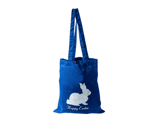Long Handle Blue Cotton Promotional bag