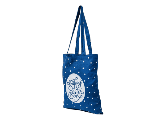 Blue Polka Dot Cotton Promotional bag