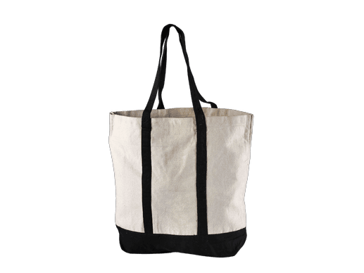 Black Bottom Self Handle Canvas Tote bag