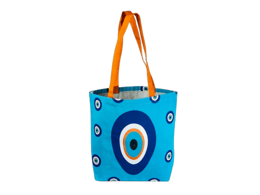 Blue Evil Eye Canvas Tote bag