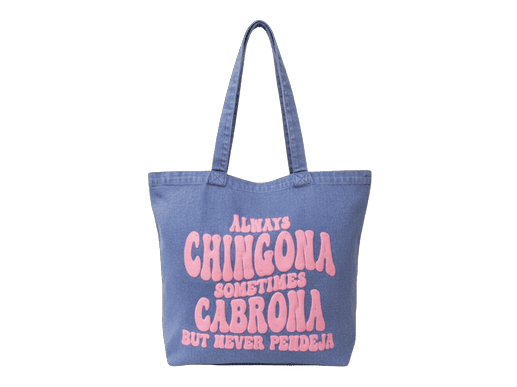 Sustainable Cloud Washed  Drill Daily Tote Bag