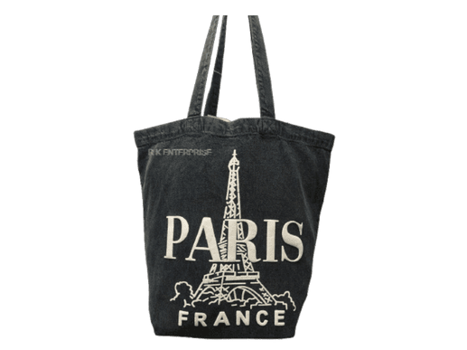 Eiffel Cloud Washed Drill Tote Bag