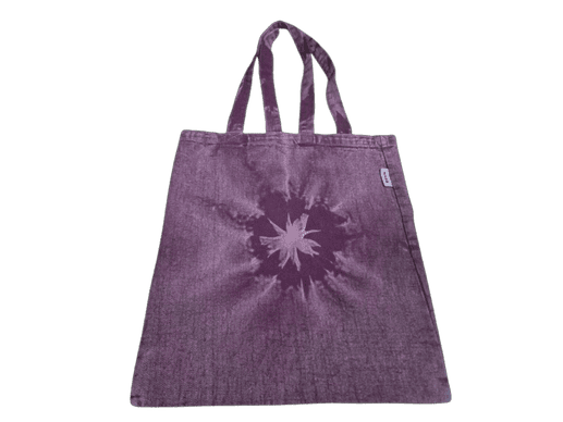 Purple Sunburst Tie-Dye Drill   Shopping Tote