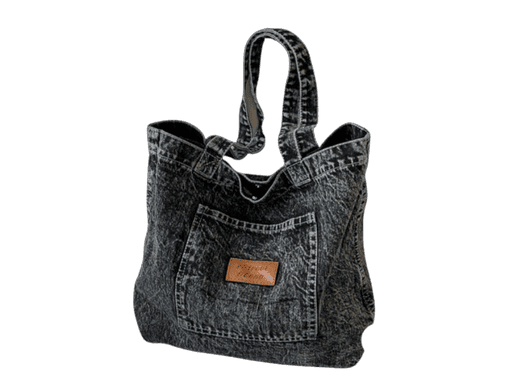Acid Wash Pocket Jeans Tote bag