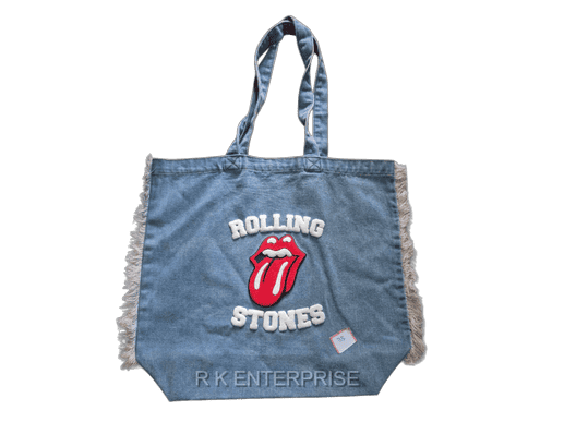 Rolling Stones Frayed Denim Jeans bag