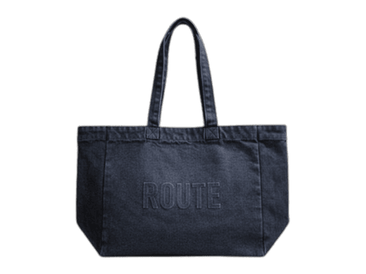 Vintage  Denim Tote Bag with Embossed Logo