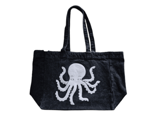 Octopus Print  Denim Tote Bag