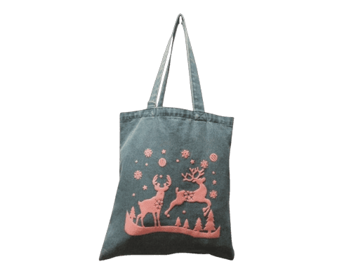 Reindeer Snow Denim Jeans Washed bag