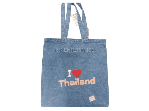 Ice Blue Denim Jeans Washed bag