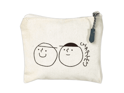 Doodle Face Canvas   Zipper Pouch bag