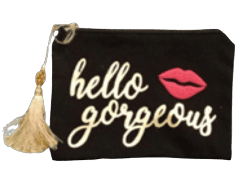 Black & Red Kiss Makeup  Zipper Bag