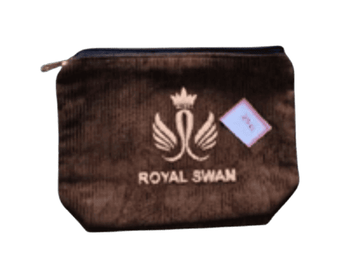 Vintage Style Brown   Velvet Pouch Zipper bag