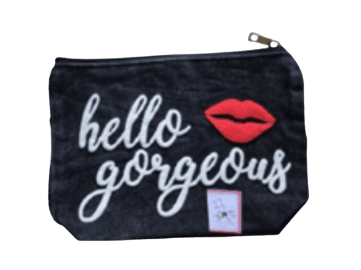 Premium Fabric Zip Denim  Pouch bag